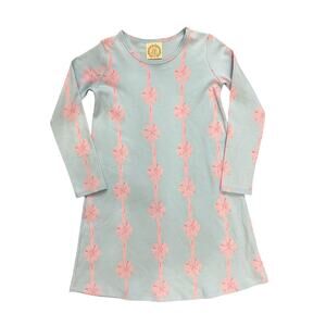 TBBC - Long Sleeve Blue and Pink Bow Play Dress - Size 9